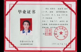 懷化市2002年高中畢業證（湖南省普通高中畢業證樣本模板）